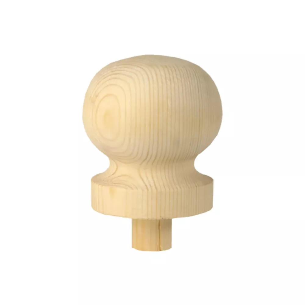 Wooden Post Cap - Ball Finial - 85 x 120 mm - No. 34-143