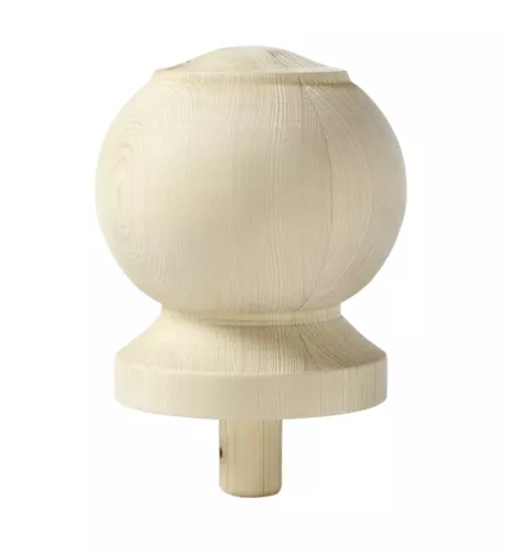 Knopp i trä till staketstolpe - svarvad - 125 x 145 mm - Nr. 34-147