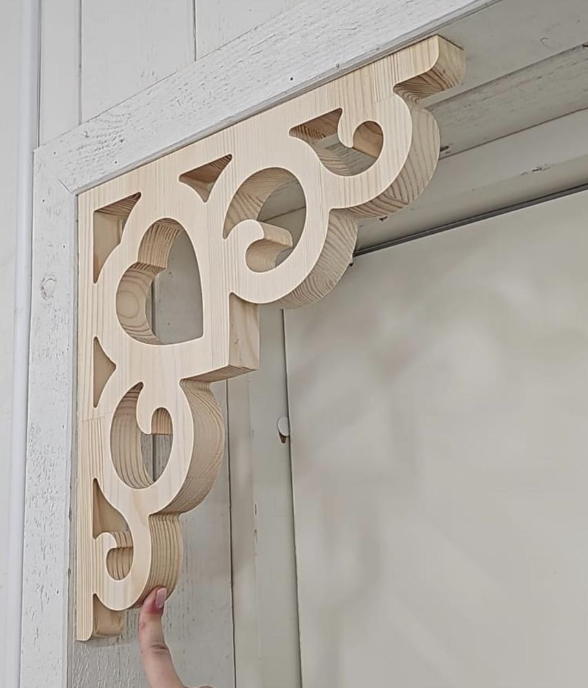 Wooden Victorian Bracket - Pine - No. 1-002B-F