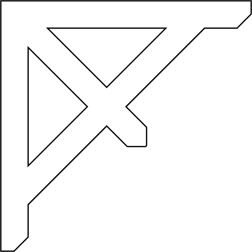 Ritning av träkonsol 028 - Konturer av en dekorativ konsol i till farstukvist & veranda