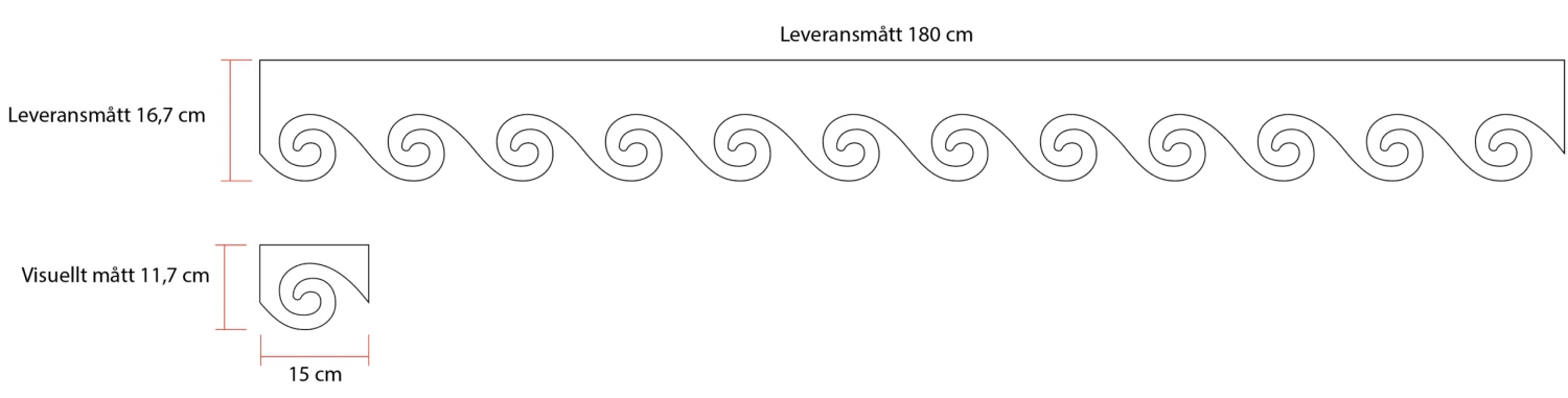 Running Trim 001 - Outline of Victorian decoration & running trim for eaves & bargeboards.