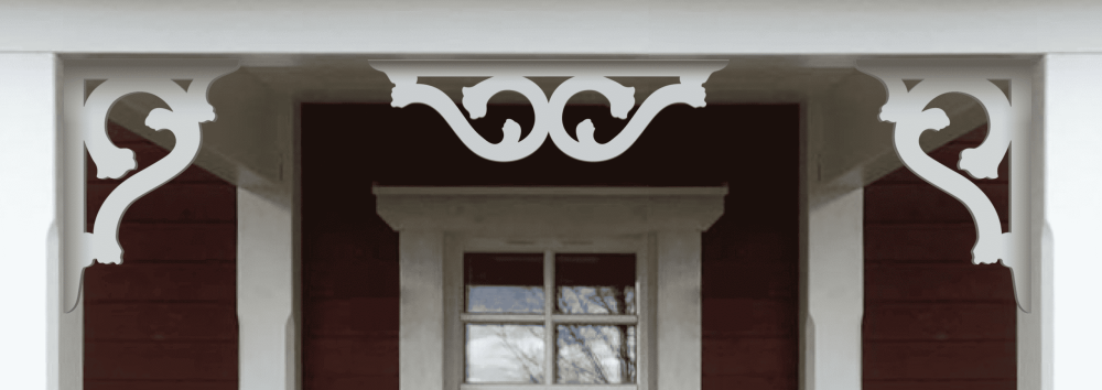 A red porch with bracket buddy 007A