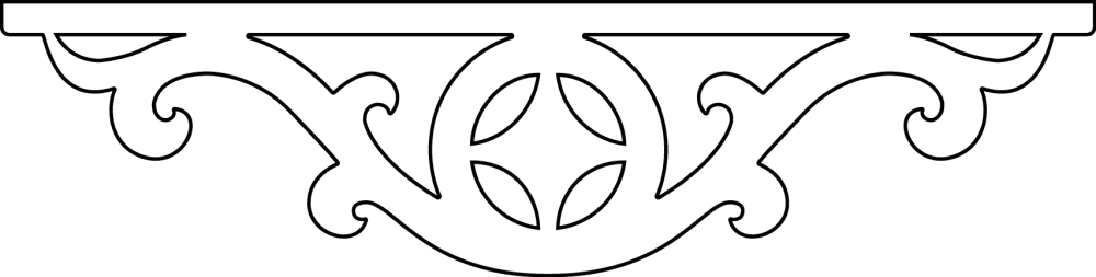 Zierkonsole 008 - Konturen eines dekorative Dekoration aus Holz für Veranda und Balkon