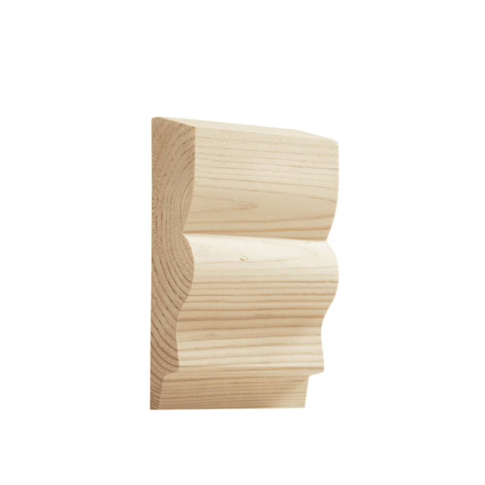 Fönsterknekt B4 i trä och gammaldags stil - 10 x 16 x 4 cm - För fönster och dörr under vattbräda och överbleck