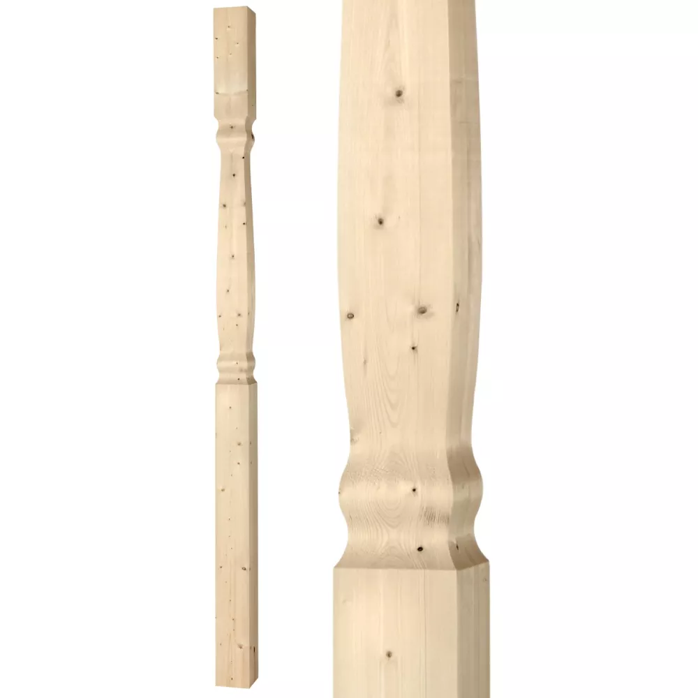 Stolpe/Pelare 2500 x 130 mm - Fyrkantsfräst - Nr. 30-NG-118