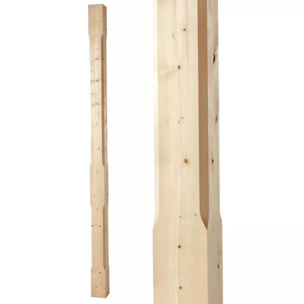 Stolpe/Pelare 2500 x 130 mm - Fasfräst - Nr. 30-NG-124