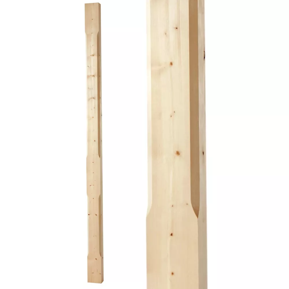 Halvstolpe/Halvpelare 2500 x 130 x 65 mm - Fasfräst - Nr. 30-NG-124H