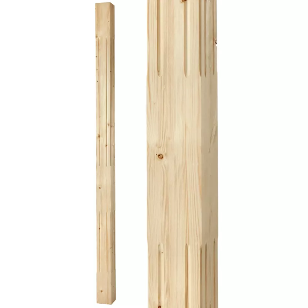 Stolpe/Pelare 2500 x 130 mm - Spårfräst - Nr. 30-NG-322