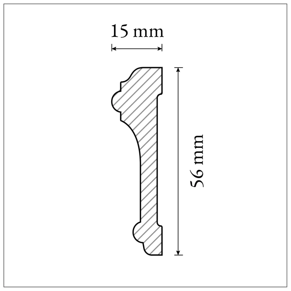 Wandleiste - 15 x 56 mm - Nr. 3104