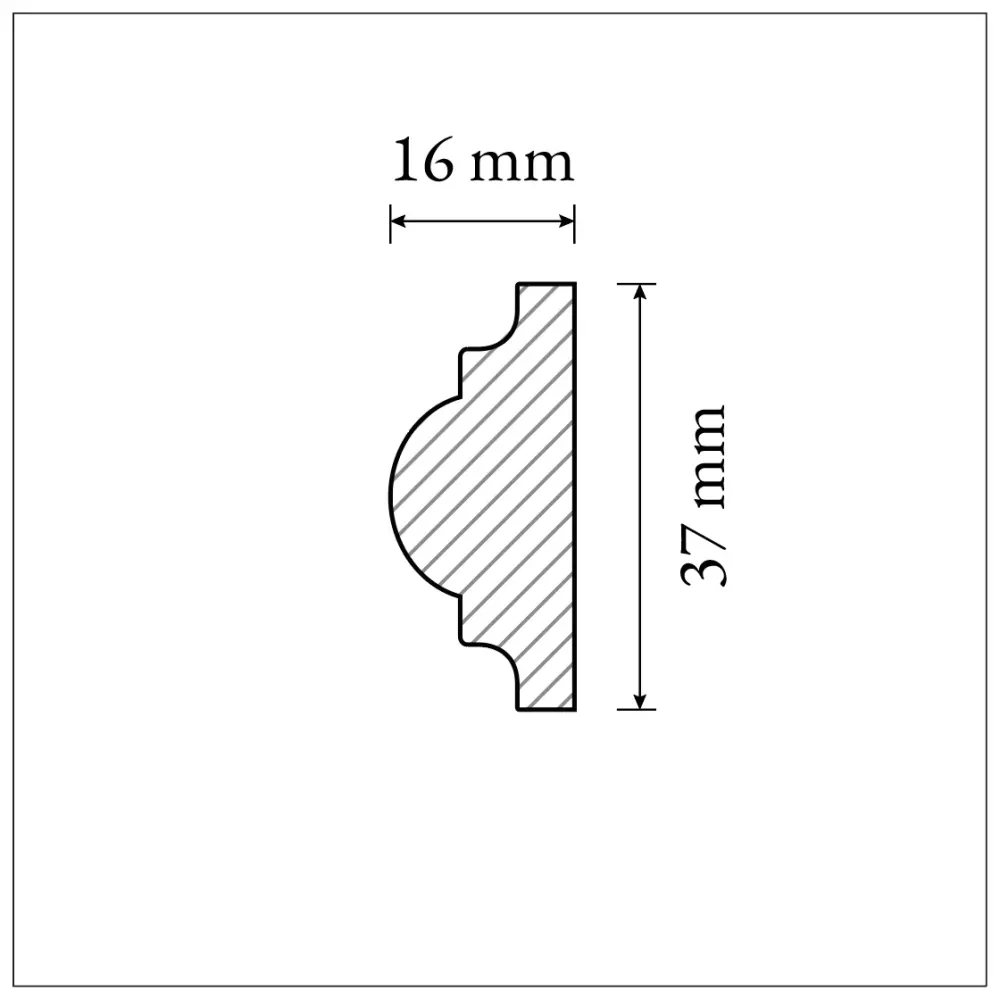 Wandleiste - 16 x 37 mm - Nr. 3106