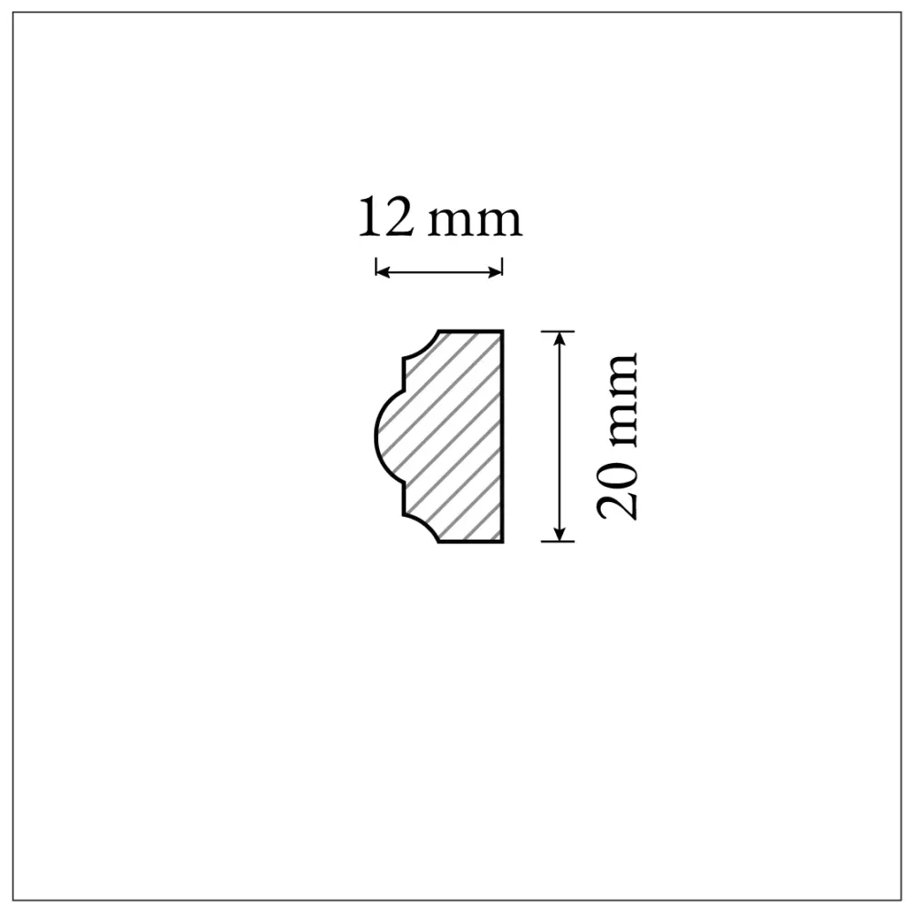 Wandleiste - 20 mm - Nr. 3107