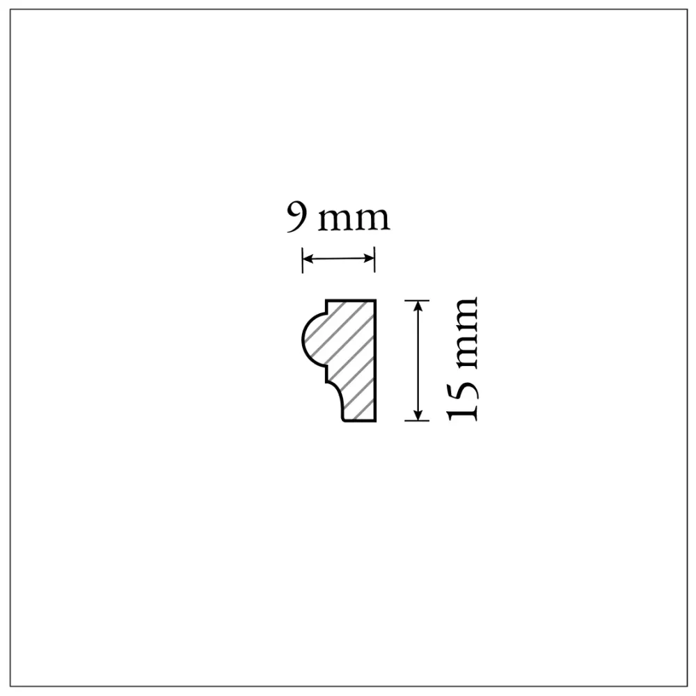 PROVBIT - Dekorlist 15 mm - Nr. 3112
