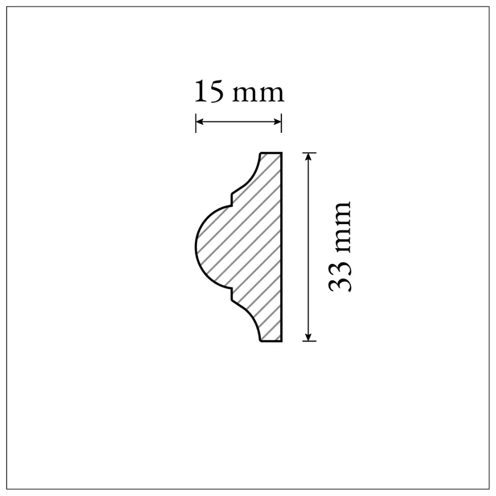 PROVBIT - Dekorlist 33 mm - Nr. 3126