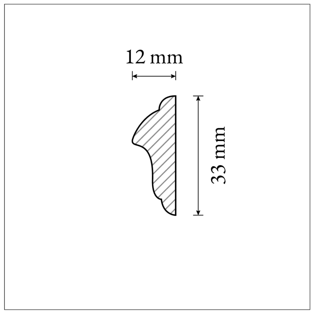 PROVBIT - Dekorlist 33 mm - Nr. 3135