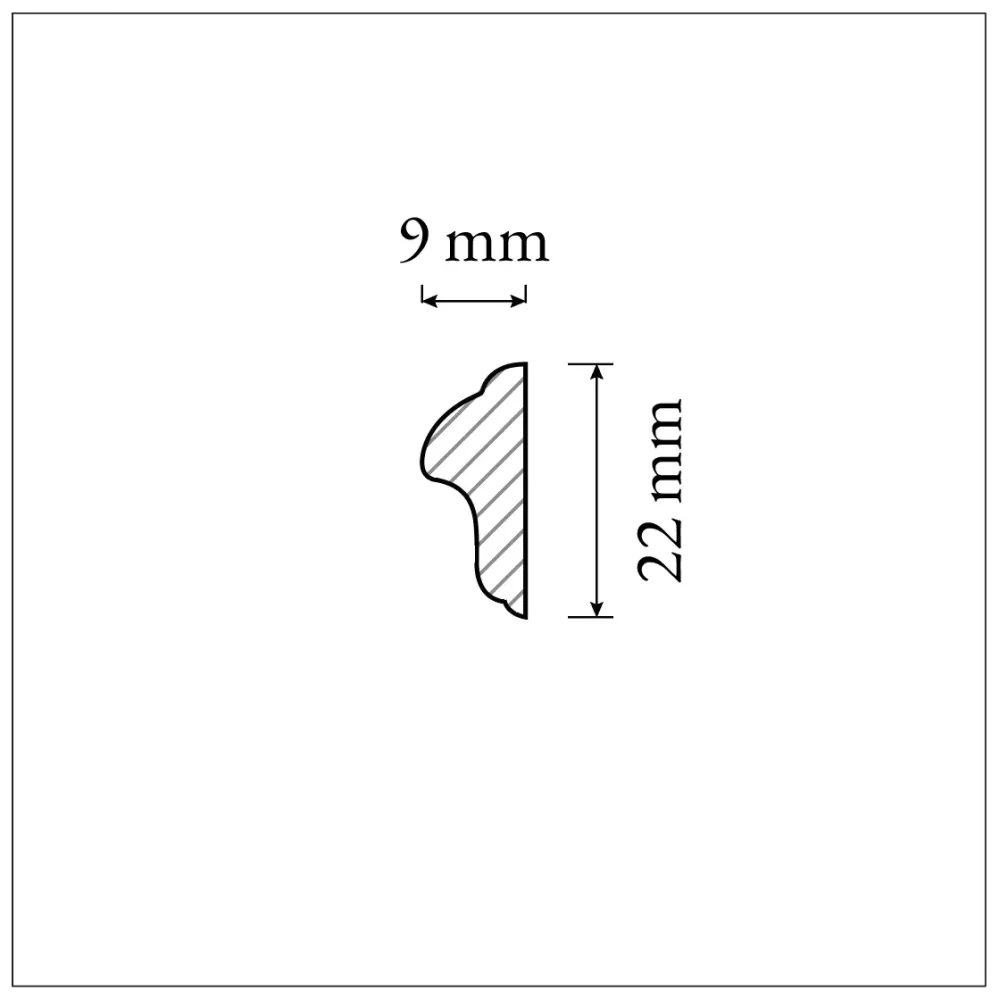PROVBIT - Dekorlist 22 mm - Nr. 3136
