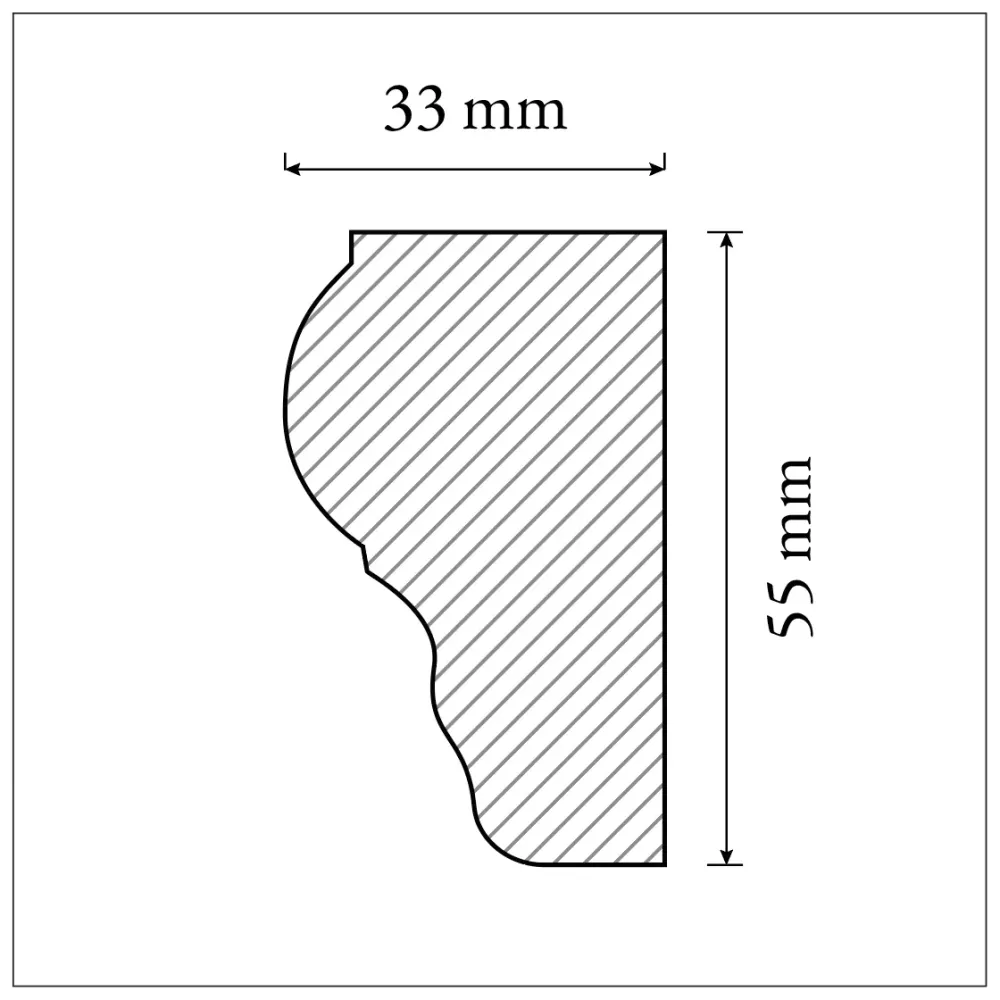 Wandleiste - 33 x 55 mm - Nr 24-CL-020