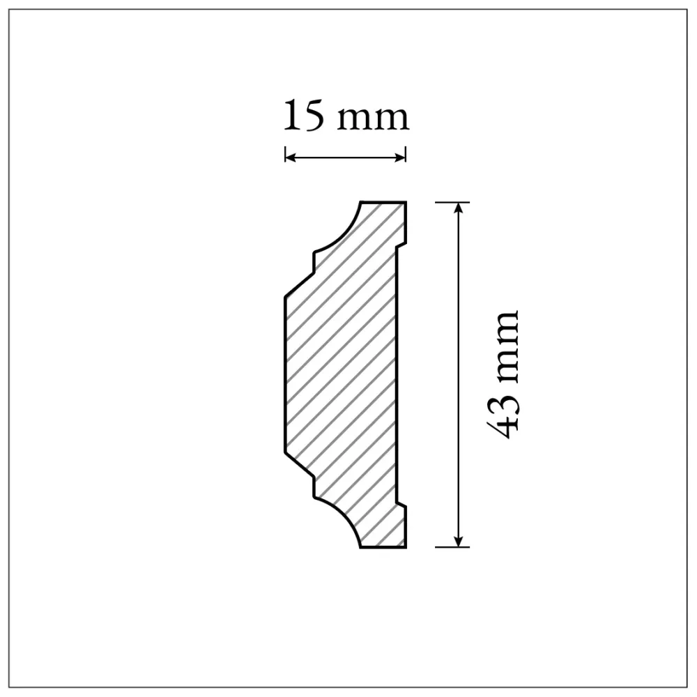 PROVBIT - Dekorlist 43 mm - Nr. 3141