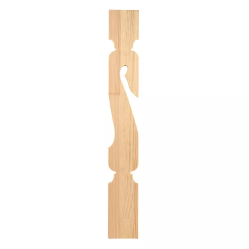 Wooden Flat Baluster - Pine - No. 006-F