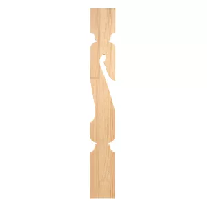 Wooden fence picket in pine - model 006