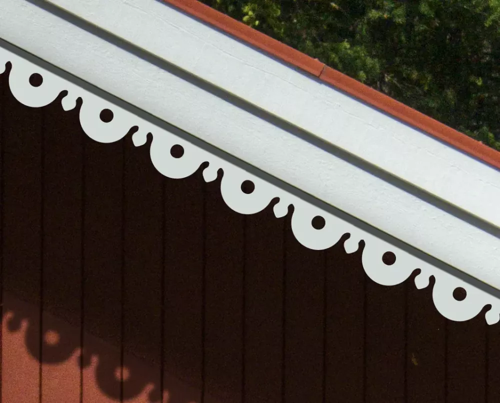 Running trim 022 - A red house with victorian decoration for eaves & bargeboards from Swedish Gaveldekor