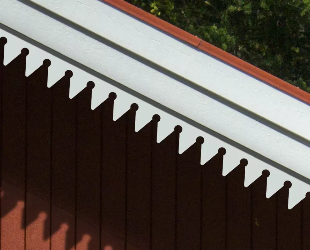 Running trim 032 - A red house with victorian decoration for eaves & bargeboards from Swedish Gaveldekor