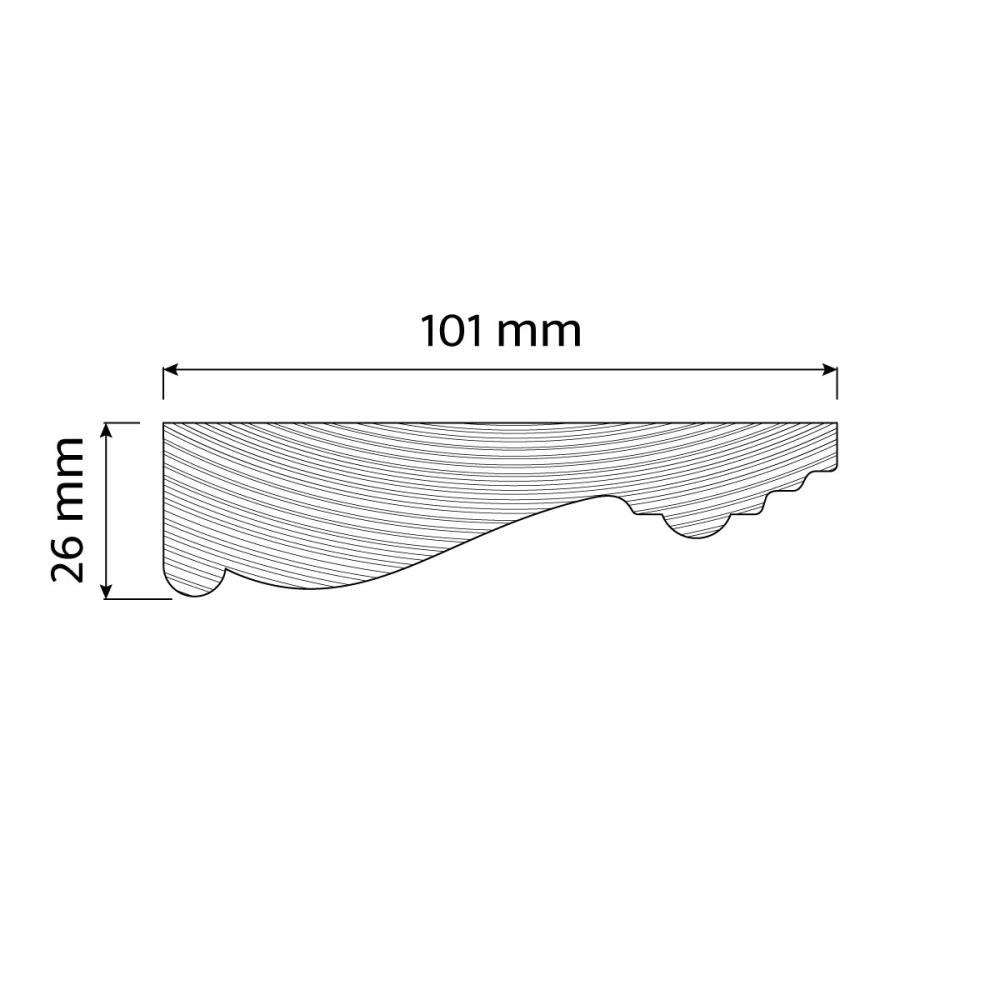 Plinth Block - Pine - 101 mm - No. 1203