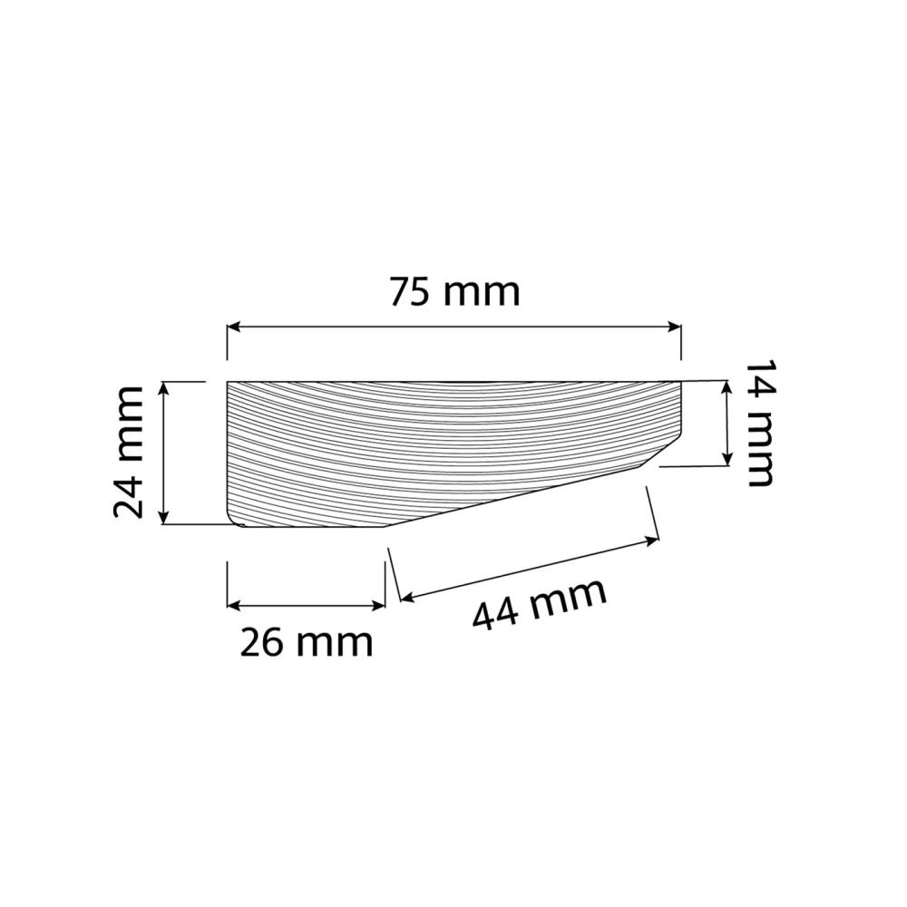 Skurkloss / Sockelkloss - 75 x 24 mm - Nr. 1250