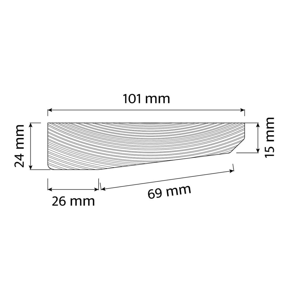 Skurkloss / Sockelkloss - 102 x 24 mm - Nr. 1251