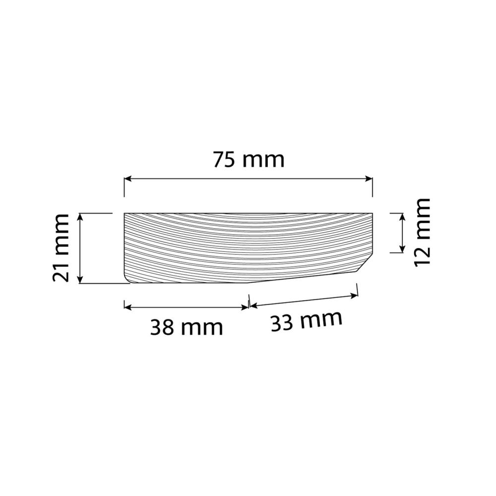 Plinth Block - Pine - 75 x 21 mm - No. 1260