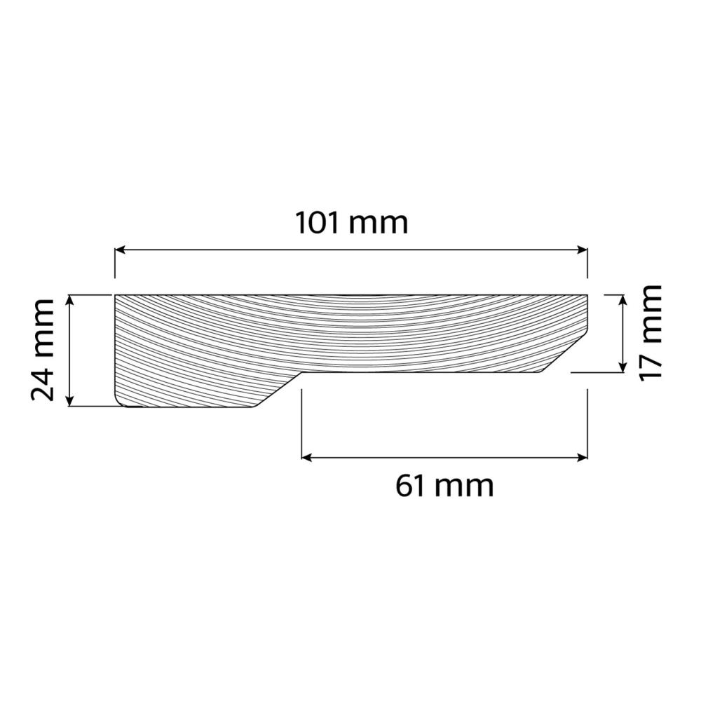 Plinth Block - Pine - 101 x 24 mm - No. 1271
