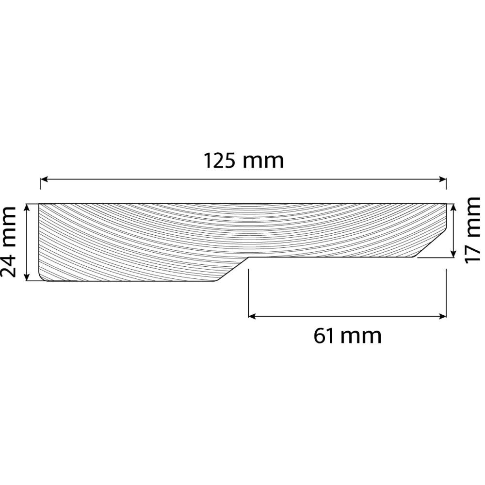 Plinth Block - Pine - 125 x 24 mm - No. 1272