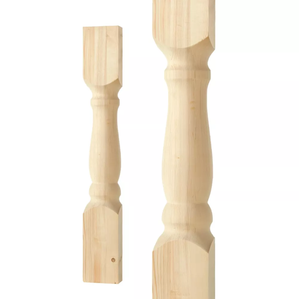 Halvstolpe 1180 x 170 x 85 mm - Svarvad - Nr. 30-NG-119H