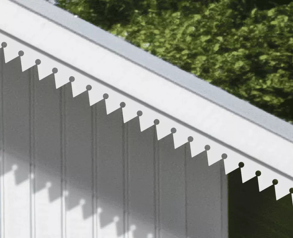 A white house with victorian decoration & running trim 019 for eaves & bargeboards from Swedish Gaveldekor