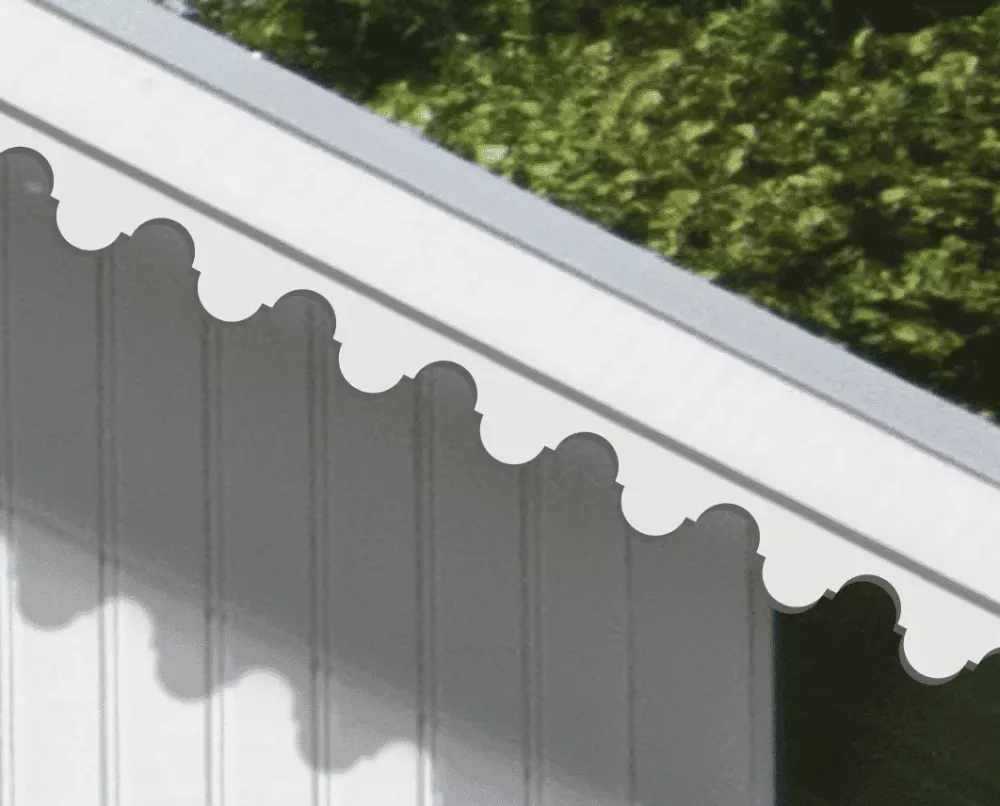 Running trim 033 - A white house with victorian decoration for eaves & bargeboards from Swedish Gaveldekor