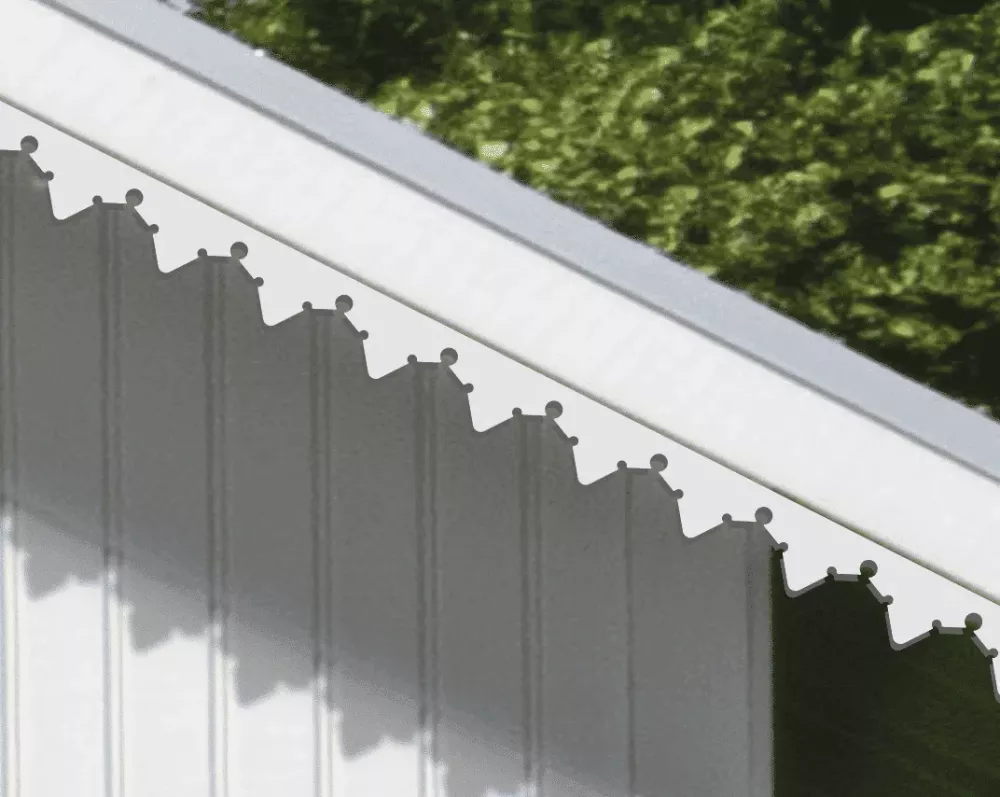 A white house with victorian decoration & running trim 010 for eaves & bargeboards from Swedish Gaveldekor