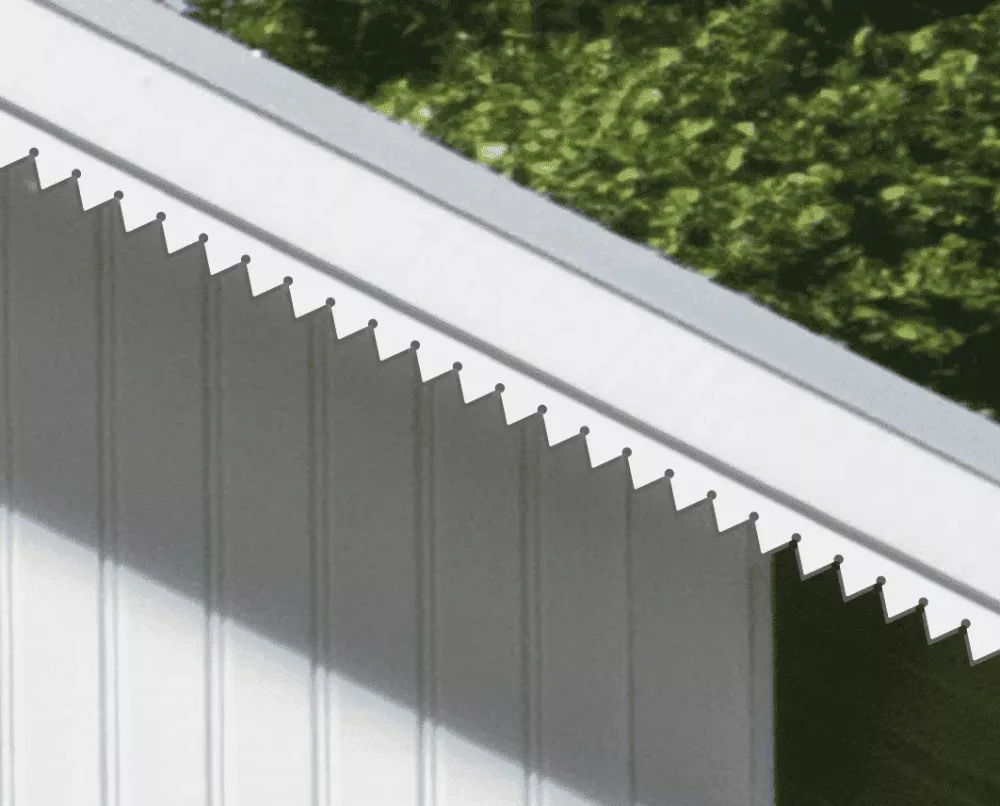 A white house with victorian decoration & running trim 018 for eaves & bargeboards from Swedish Gaveldekor