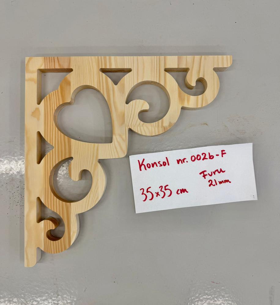 Wooden Victorian Bracket - No.1-002B-F 35x35cm Pine 21mm OUTLET