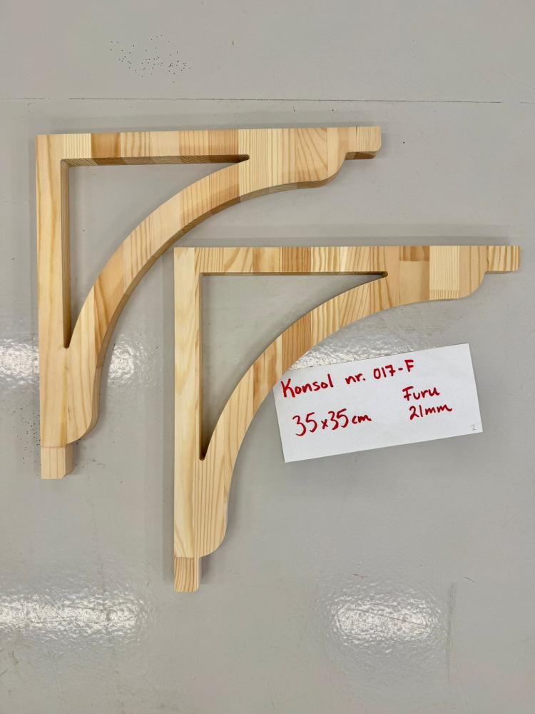 Wooden Victorian Bracket - No. 1-017-F 35x35cm Pine 21mm OUTLET