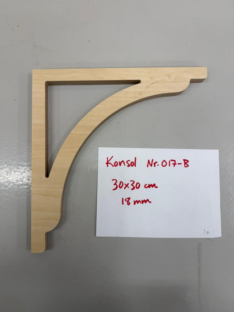 Wooden Victorian Bracket - No. 1-017-B 30x30cm Birch 18mm OUTLET