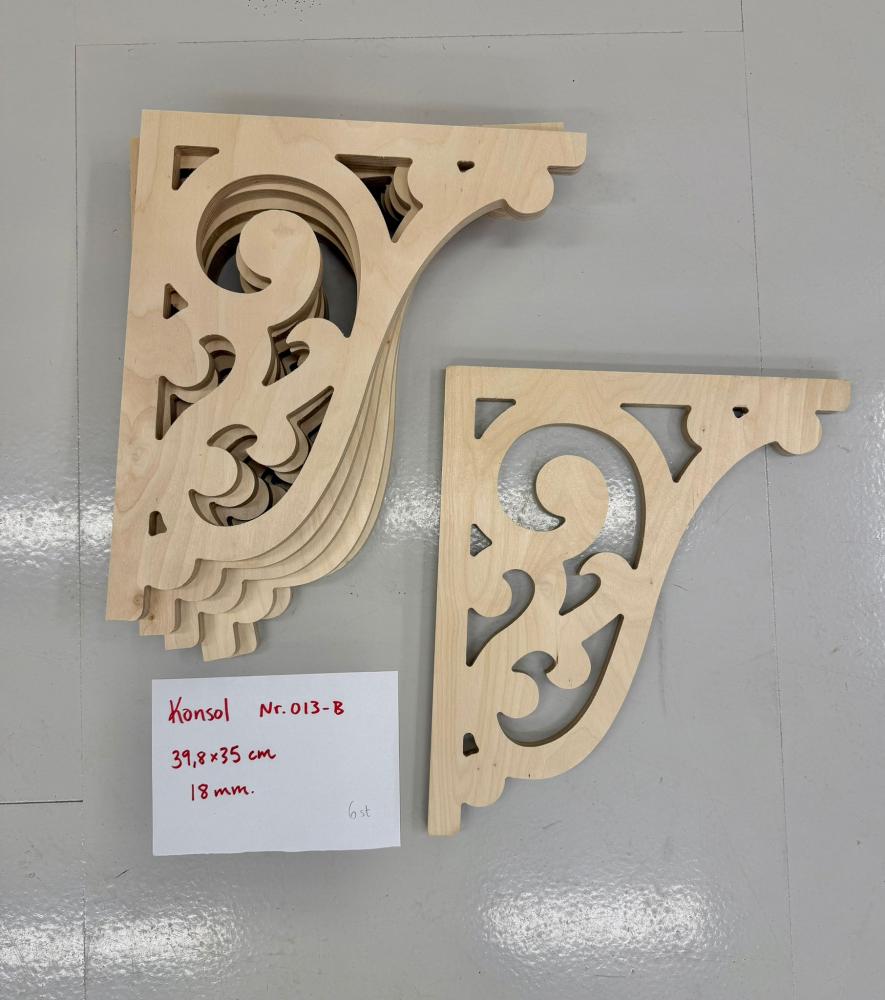 Wooden Victorian Bracket - No. 013-B 35x39,8cm Birch 18mm OUTLET