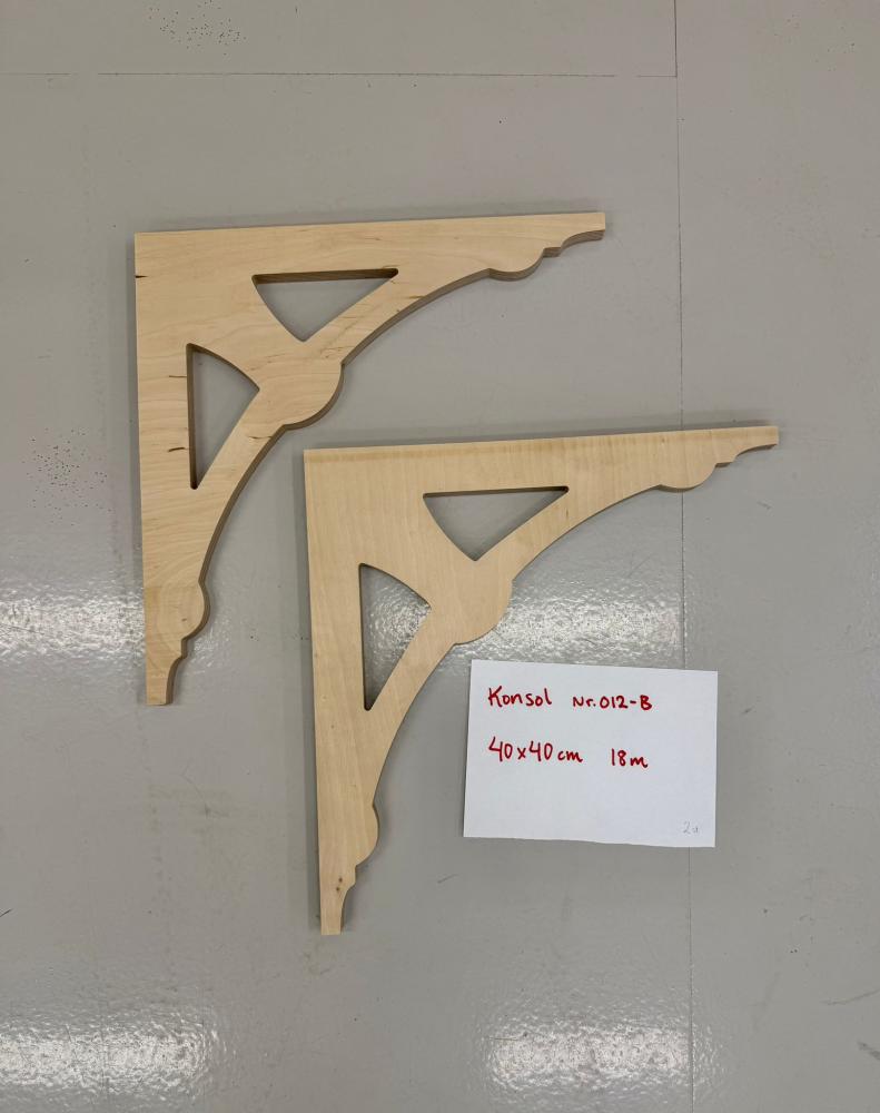 Wooden Victorian Bracket - No. 012-B 40x40cm Birch 18mm OUTLET