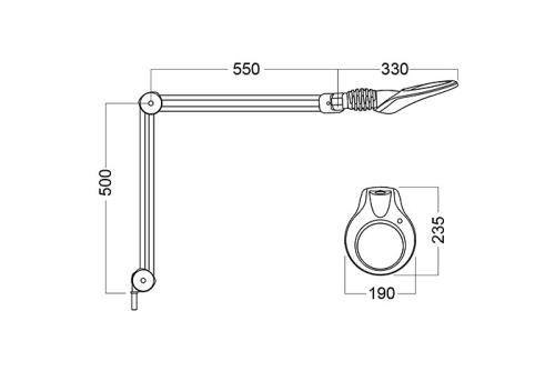 Förstoringslampa Luxo KFM Led T105 3D