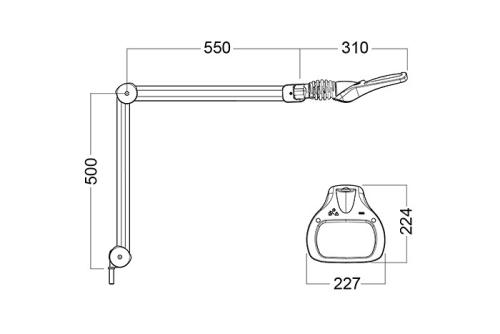 Förstoringslampa Luxo Wave 3,5D
