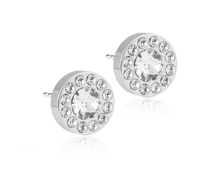 Örhänge Brilliance Halo Crystal 8 mm