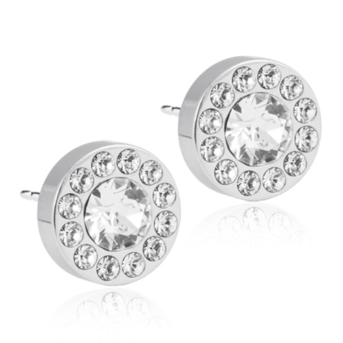 Örhänge Brilliance Halo Crystal 8 mm