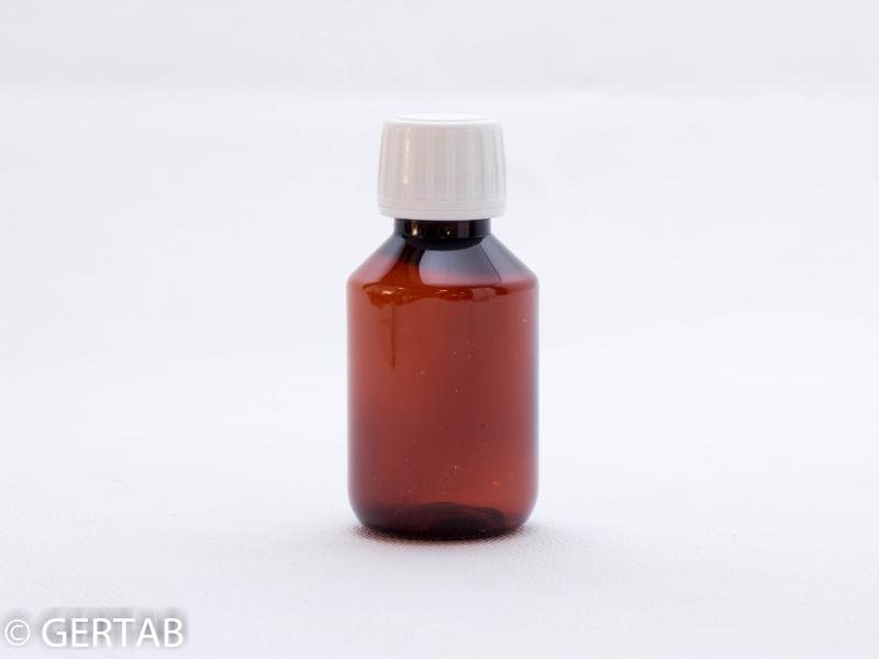 Flaska 100ml brun plast