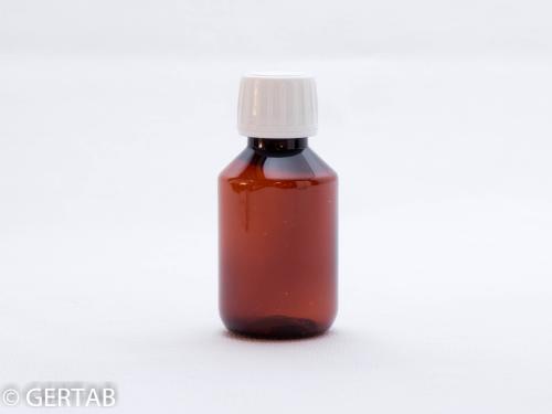 Flaska 100ml brun plast