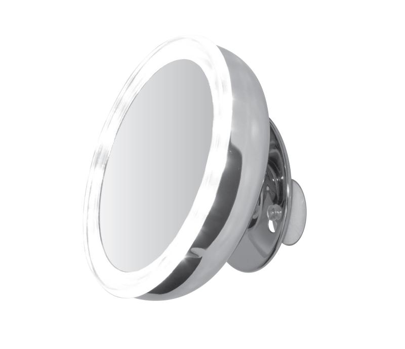 Spegel LED 130mm 5x först. sugpropp / magnet