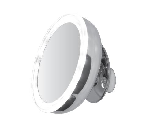 Spegel LED 130mm 5x först. sugpropp / magnet