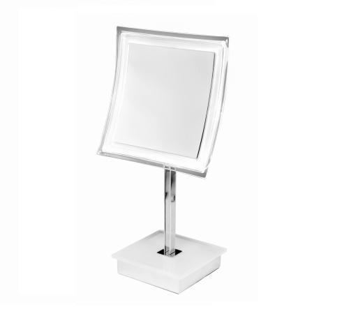 Spegel LED bordsspegel 5x först. fyrkantig